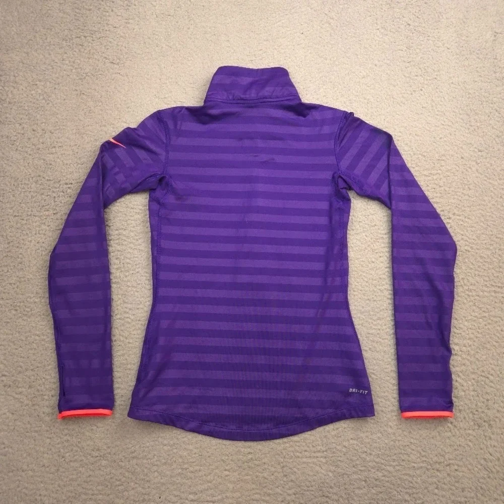 Nike Pro Hyperwarm Dri-FIT 1/2 Zip Pullover Purple Women's Small Top Running Gym